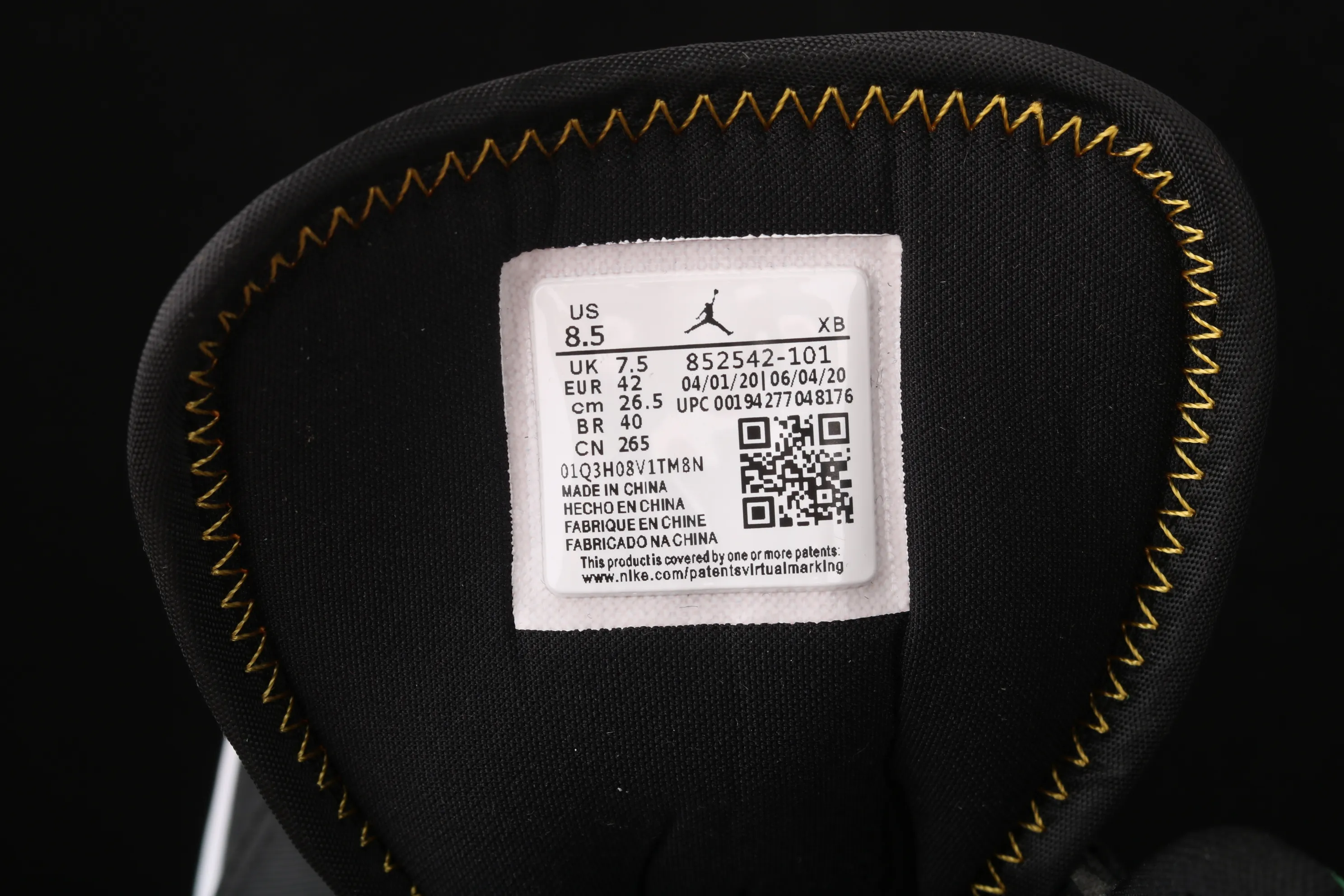 All categories Air Jordan Jordan series basketball shoes Air Jordan 1 Mid Air Jordan 1 Mid AJ1 Joe 1 mid-top gold medal color matching 852542-101